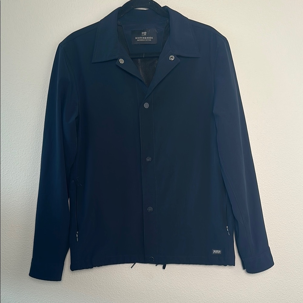 Scotch and Soda Mens Size S Blue Lightweight Shirt Jacket